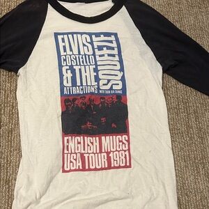 Elvis Costello Squeeze vintage concert tee shirt